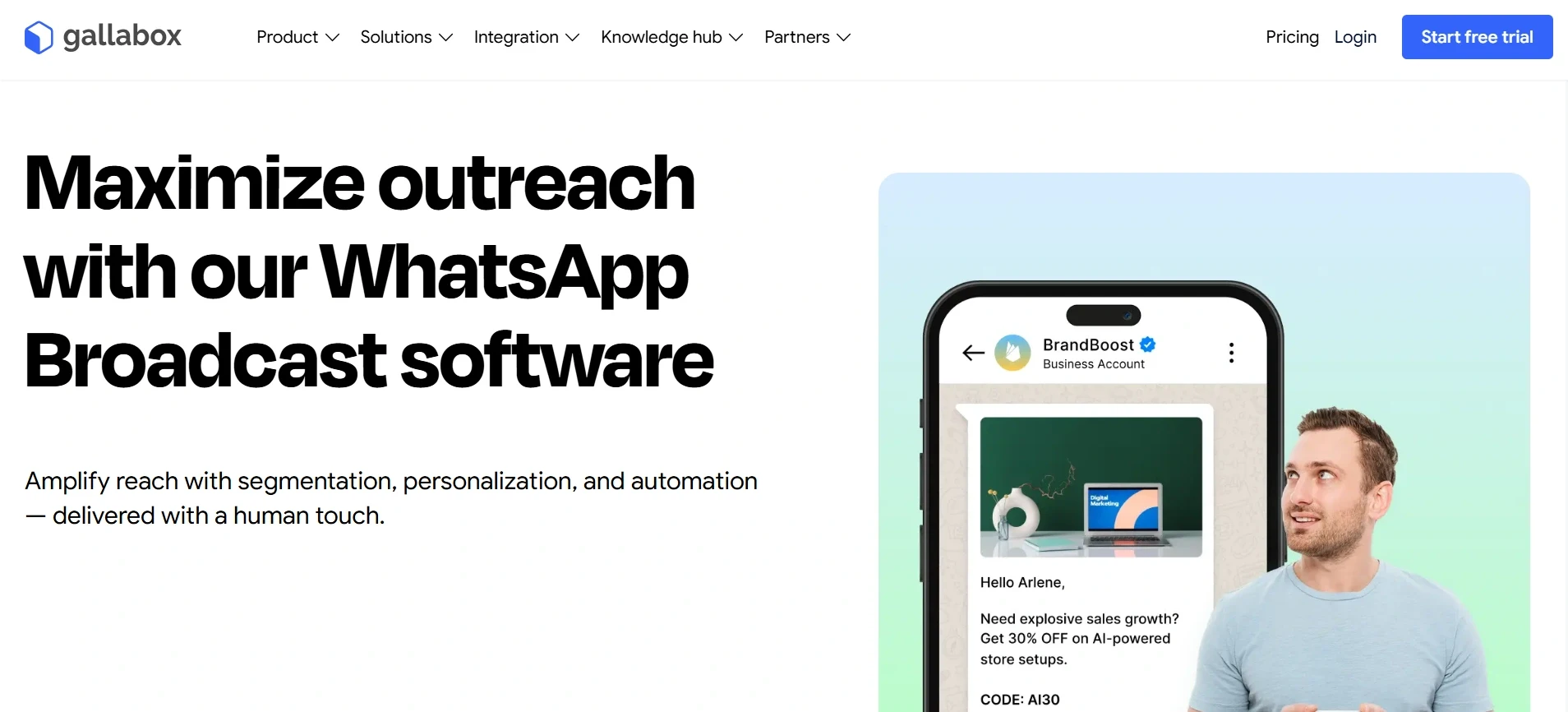 Tampilan Homepage Aplikasi WhatsApp Broadcast Gallabox Homepage Aplikasi WhatsApp Broadcast Gallabox