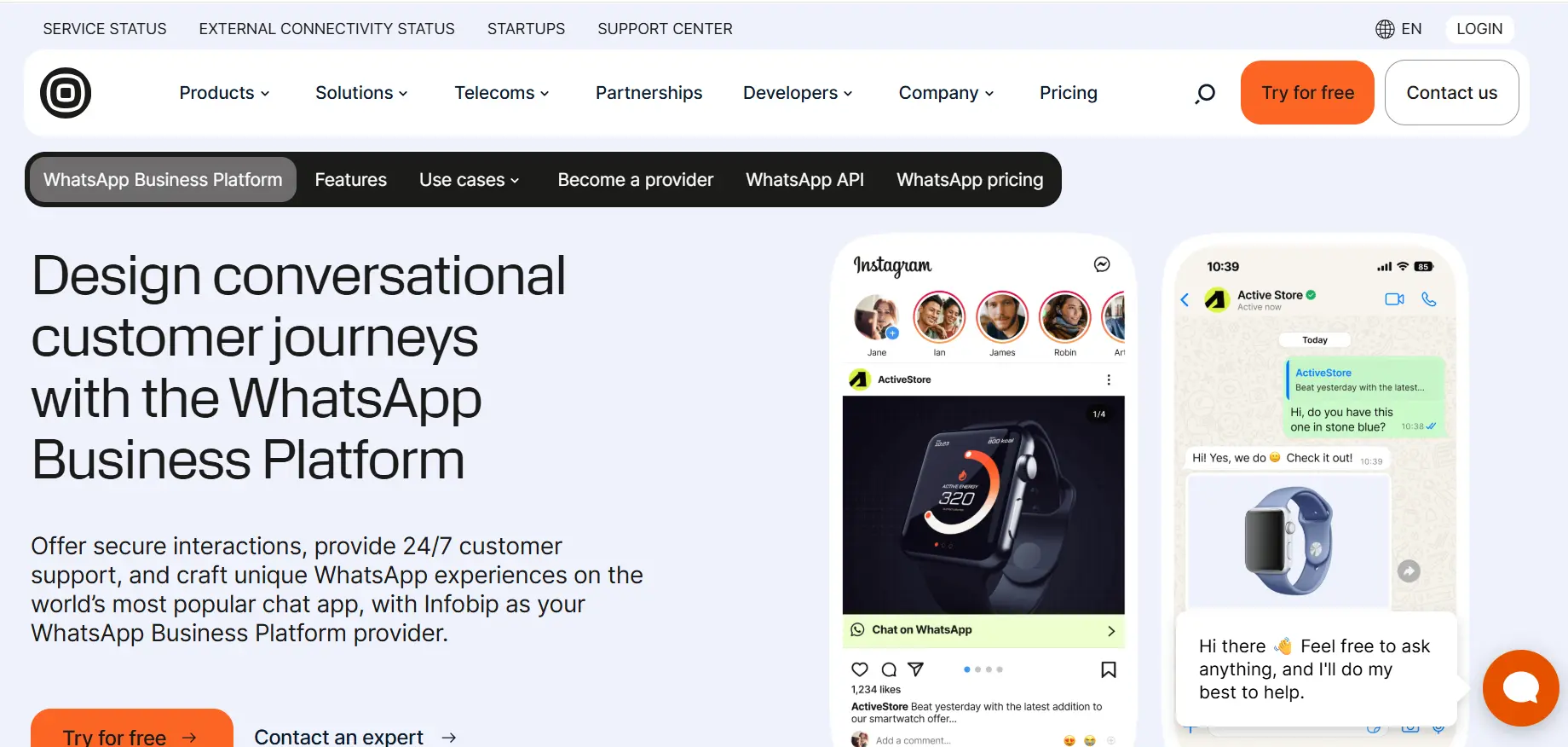 Tampilan Homepage Aplikasi Broadcast WhatsApp Infobip Homepage Aplikasi Broadcast WhatsApp Infobip