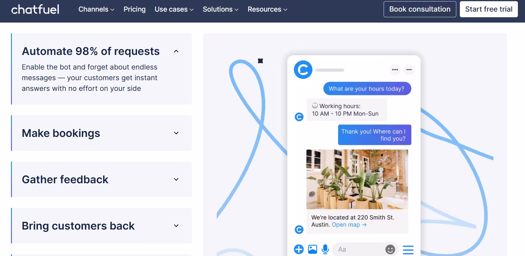 Landing Page Chatfuel Chatfuel-aplikasi chatbot ai terbaik