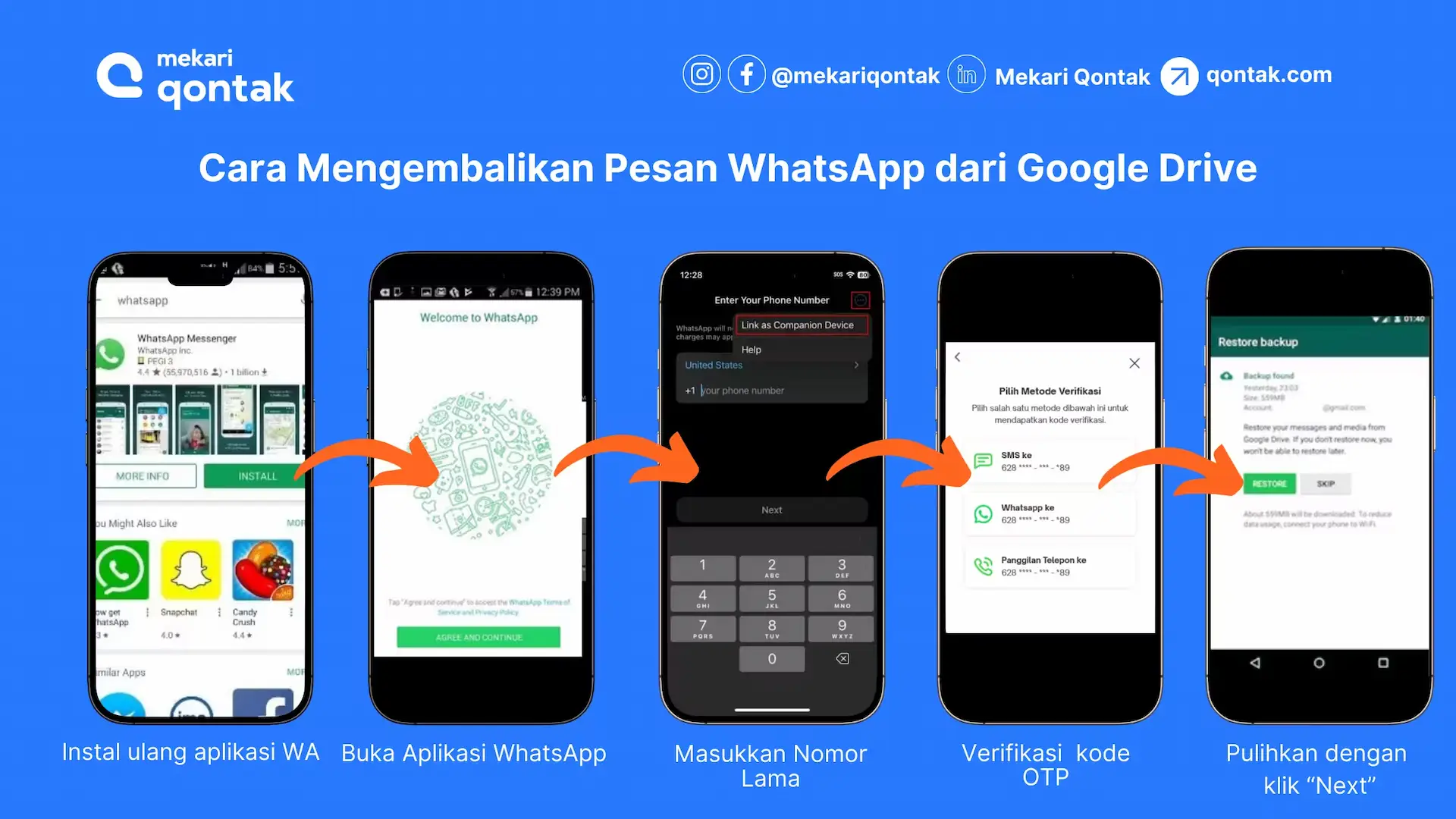 Cara Mengembalikan Pesan WhatsApp dari Google Drive