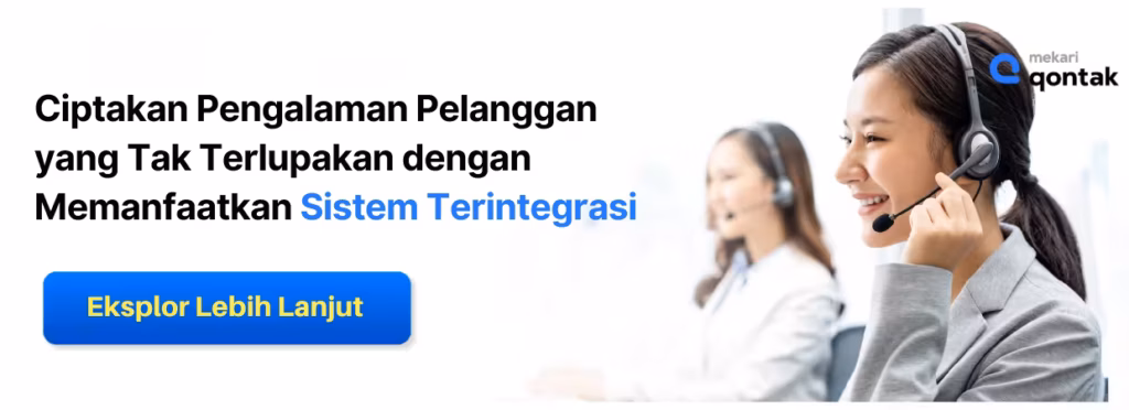 Ilustrasi peningkatan pengalaman pelanggan dengan Aplikasi Omnichannel Mekari Qontak