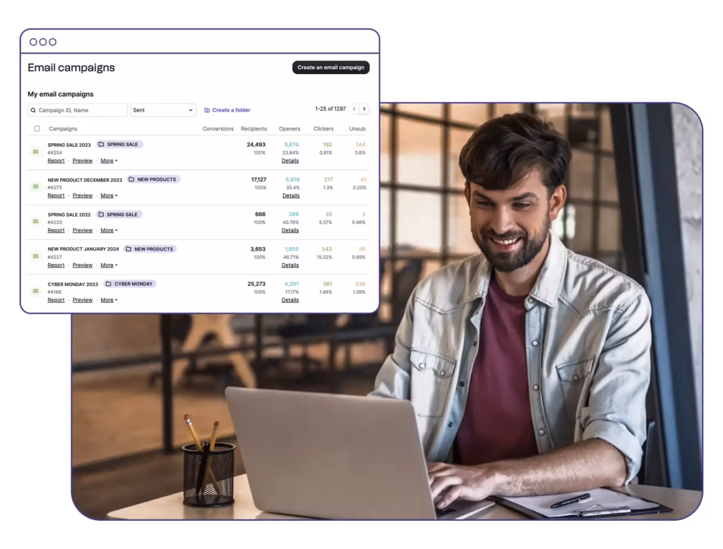 Ilustrasi Tampilan Dashboard Brevo