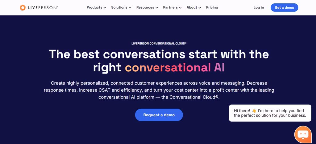 Ilustrasi Tampilan Homepage Chatbot AI LivePerson