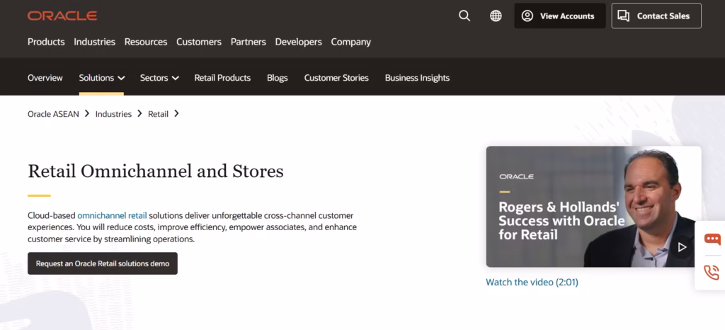 Ilustrasi Tampilan Homepage Oracle CRM