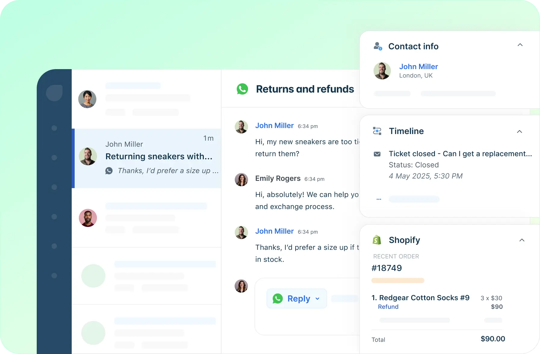 Dashboard Agent Workspace Aplikasi Omnichannel Freshdesk Omni