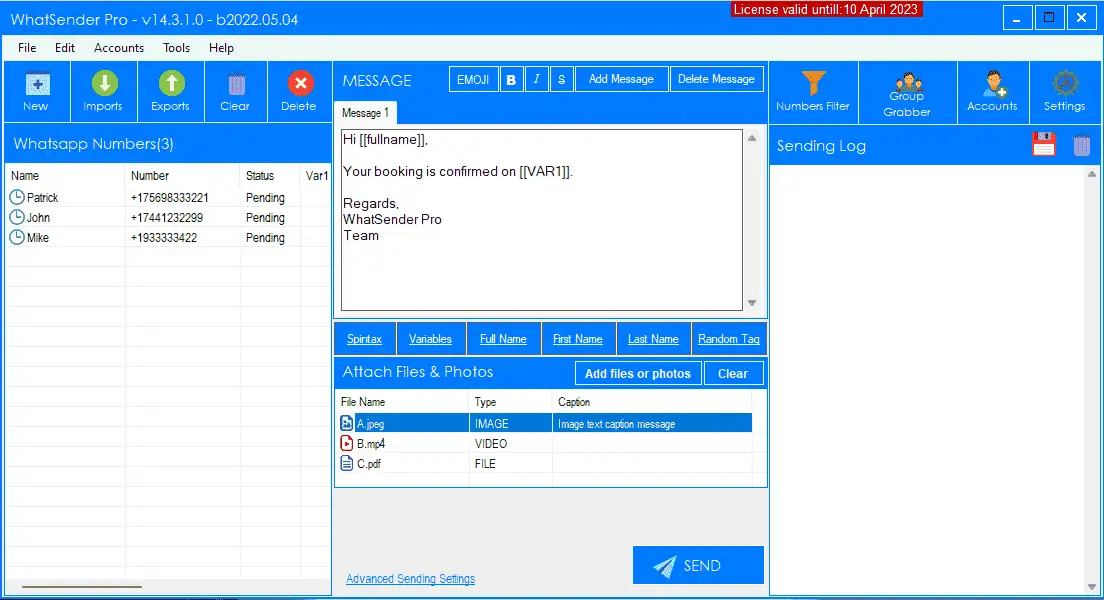 Ilustrasi Dashboard Kirim Pesan Blast pada WhatsApp Blast Software WhatSender Pro Dashboard Kirim Pesan Blast pada WhatsApp Blast Software WhatSender Pro
