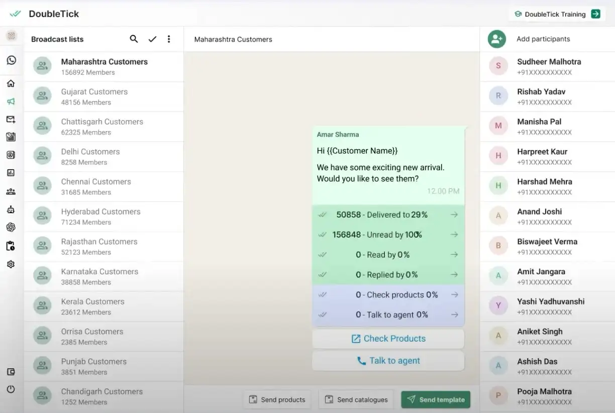 Tampilan Dashboard WhatsApp Blast DoubleTick Dashboard WhatsApp Blast DoubleTick