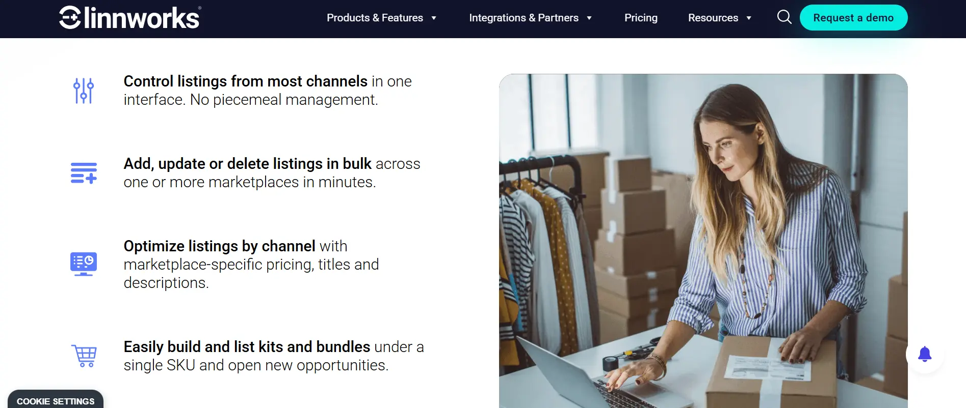 Halaman Fitur Aplikasi Omnichannel Linnworks