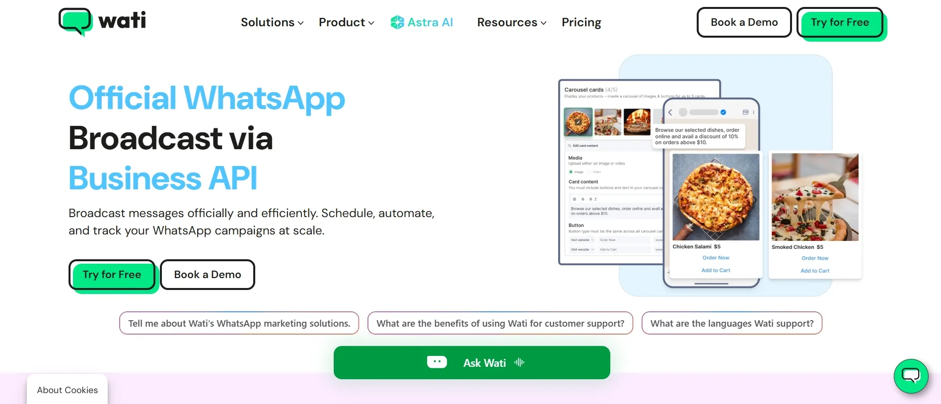 Ilustrasi Halaman Fitur Broadcast Aplikasi WhatsApp Blast Wati.io Halaman Fitur Broadcast Aplikasi WhatsApp Blast Wati.io