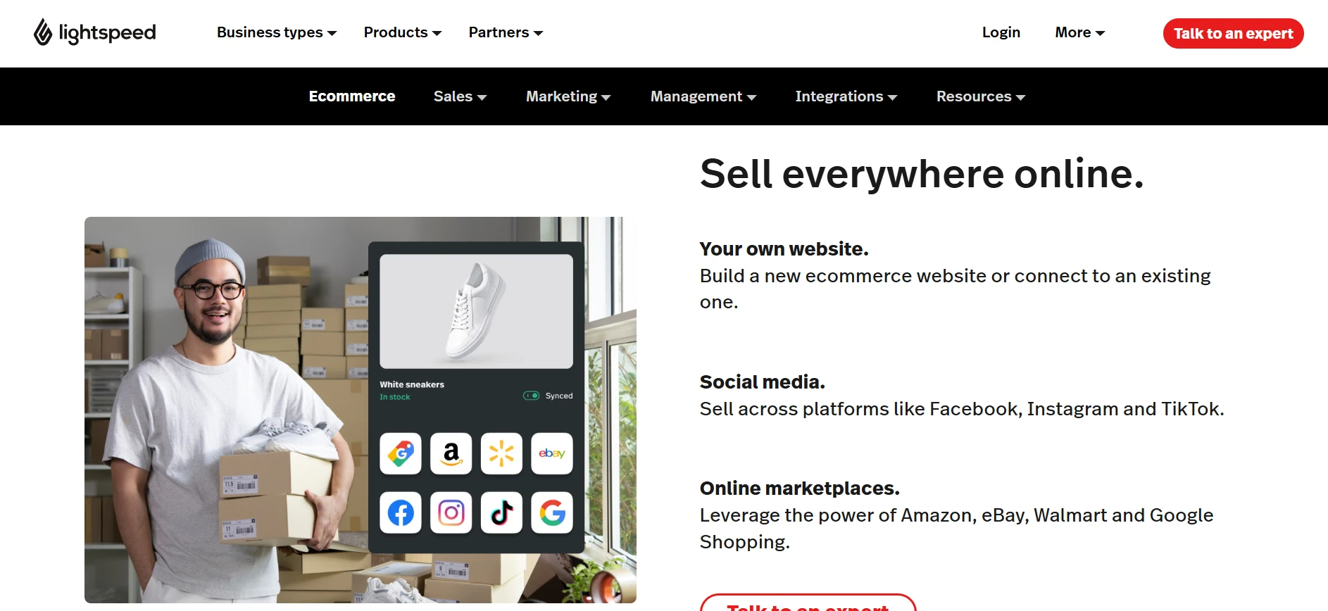 Halaman Fitur Channel Aplikasi Omnichannel LightSpeed
