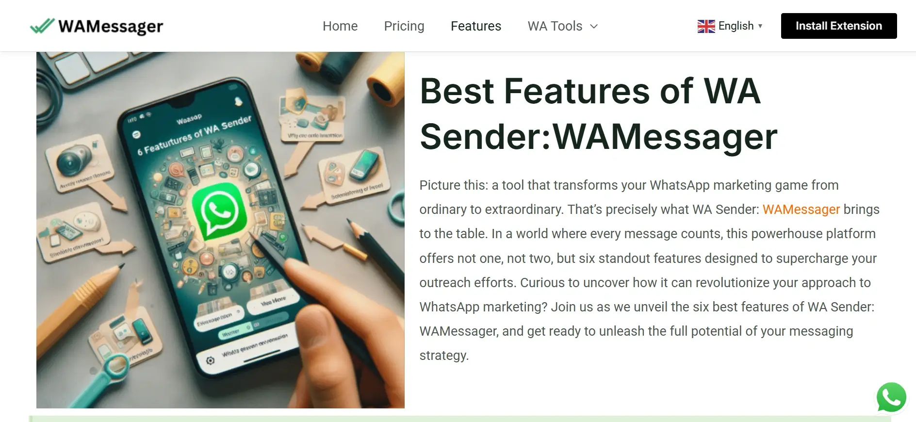 Ilustrasi Halaman Fitur WhatsApp Blast Software WAMessager Halaman Fitur WhatsApp Blast Software WAMessager