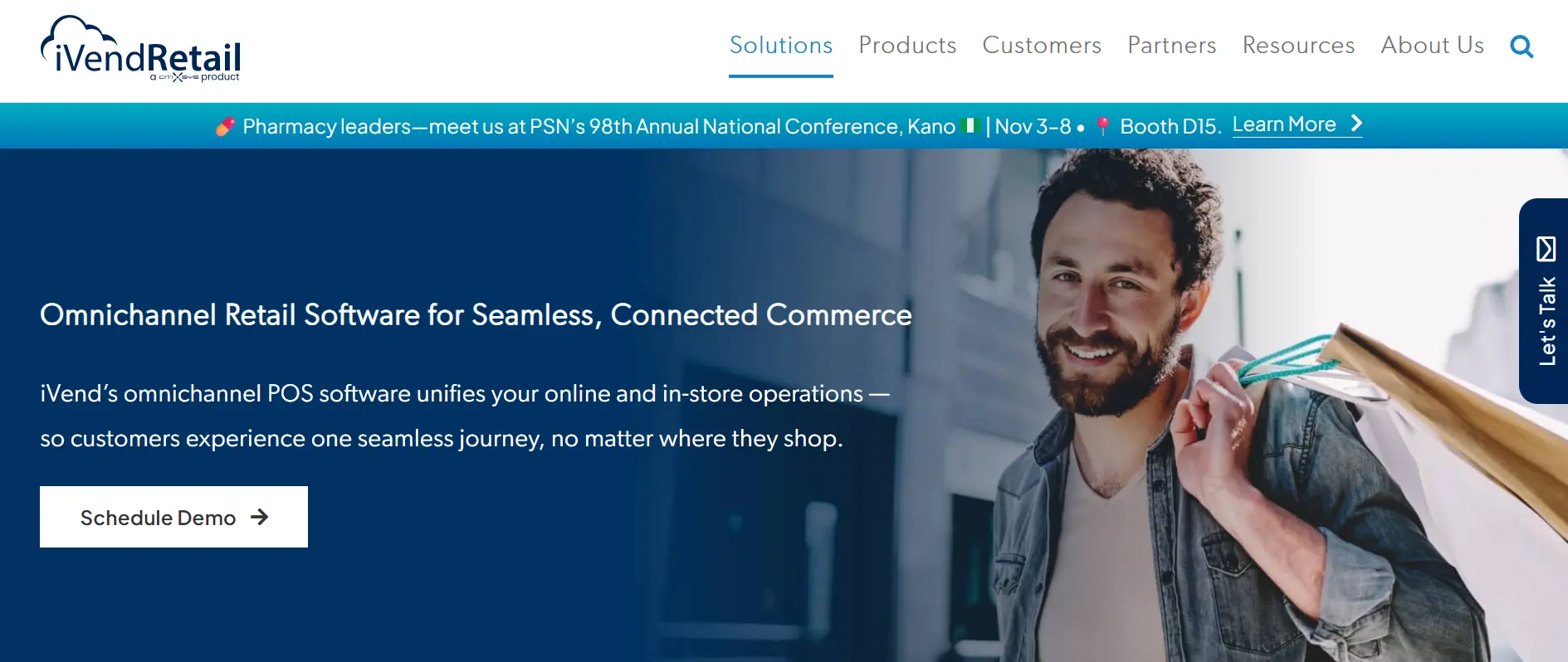 Homepage Aplikasi Omnichannel iVend