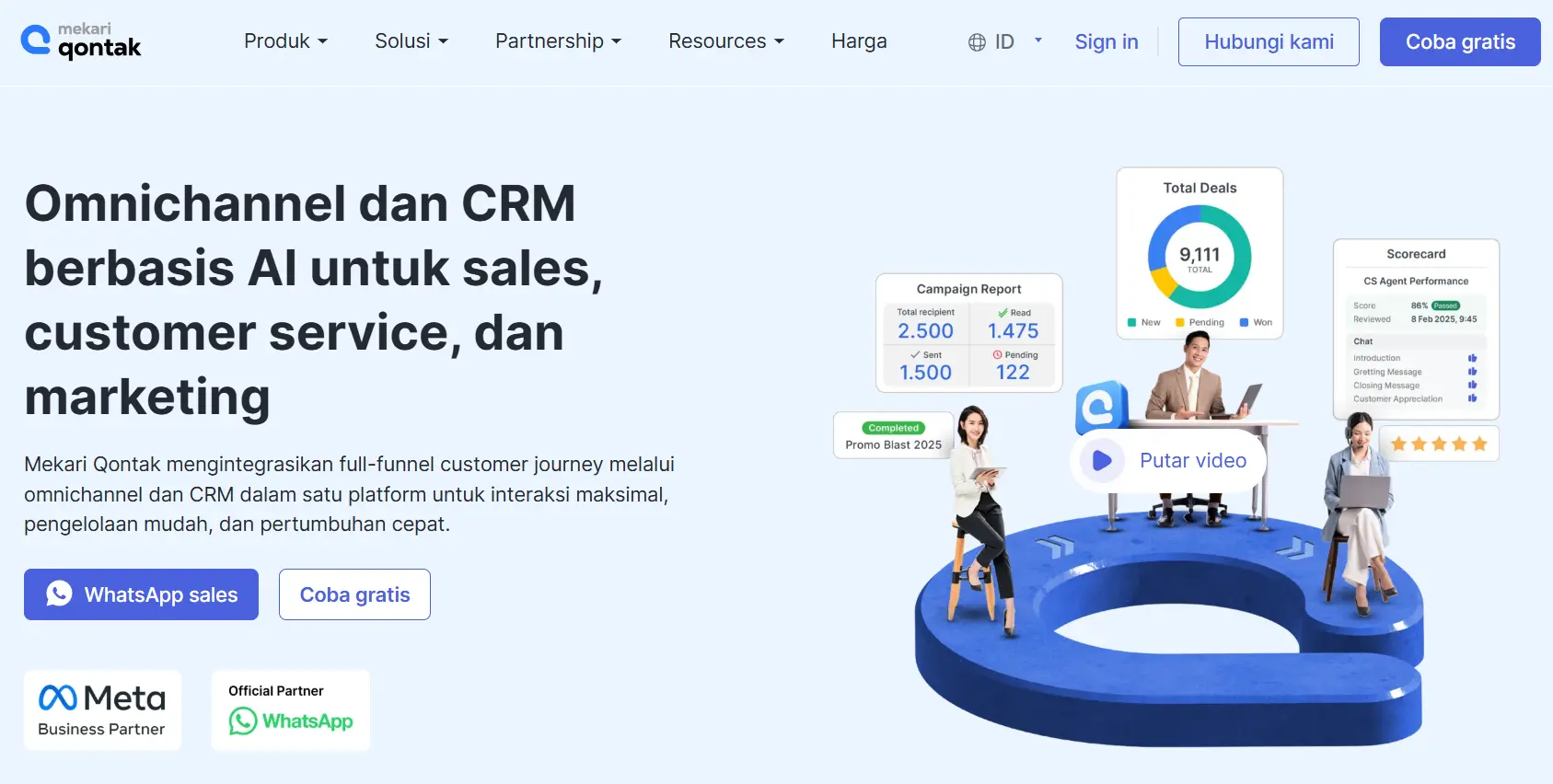 Landing Page Mekari Qontak crm automation tools terbaik-mekari qontak