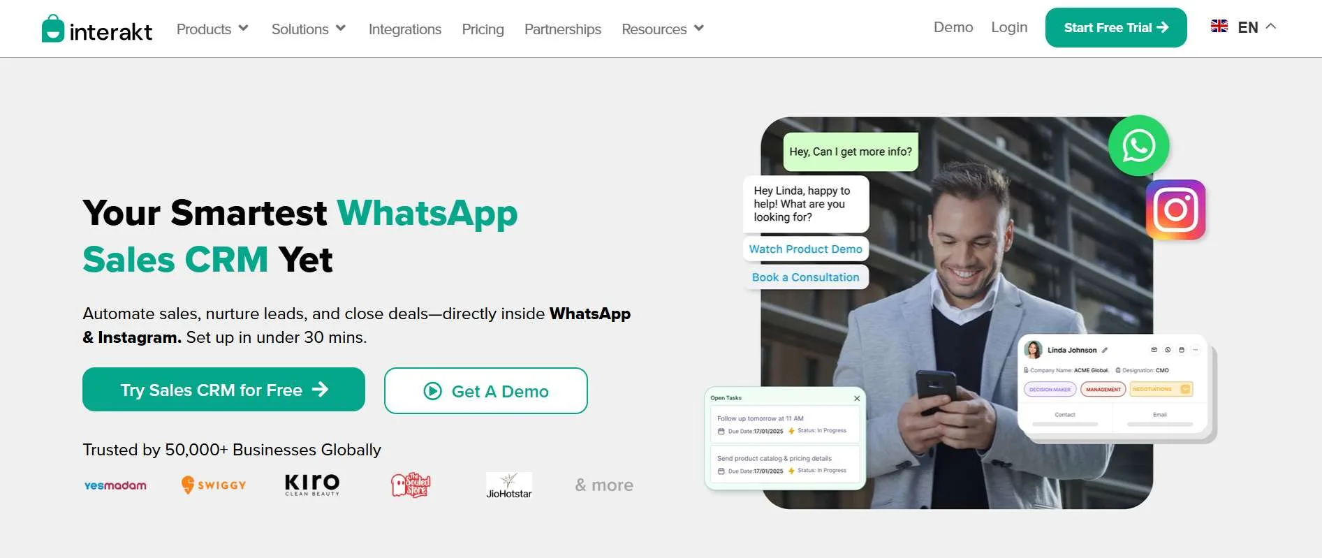 Ilustrasi Homepage Aplikasi WhatsApp Blast Interakt Homepage Aplikasi WhatsApp Blast Interakt