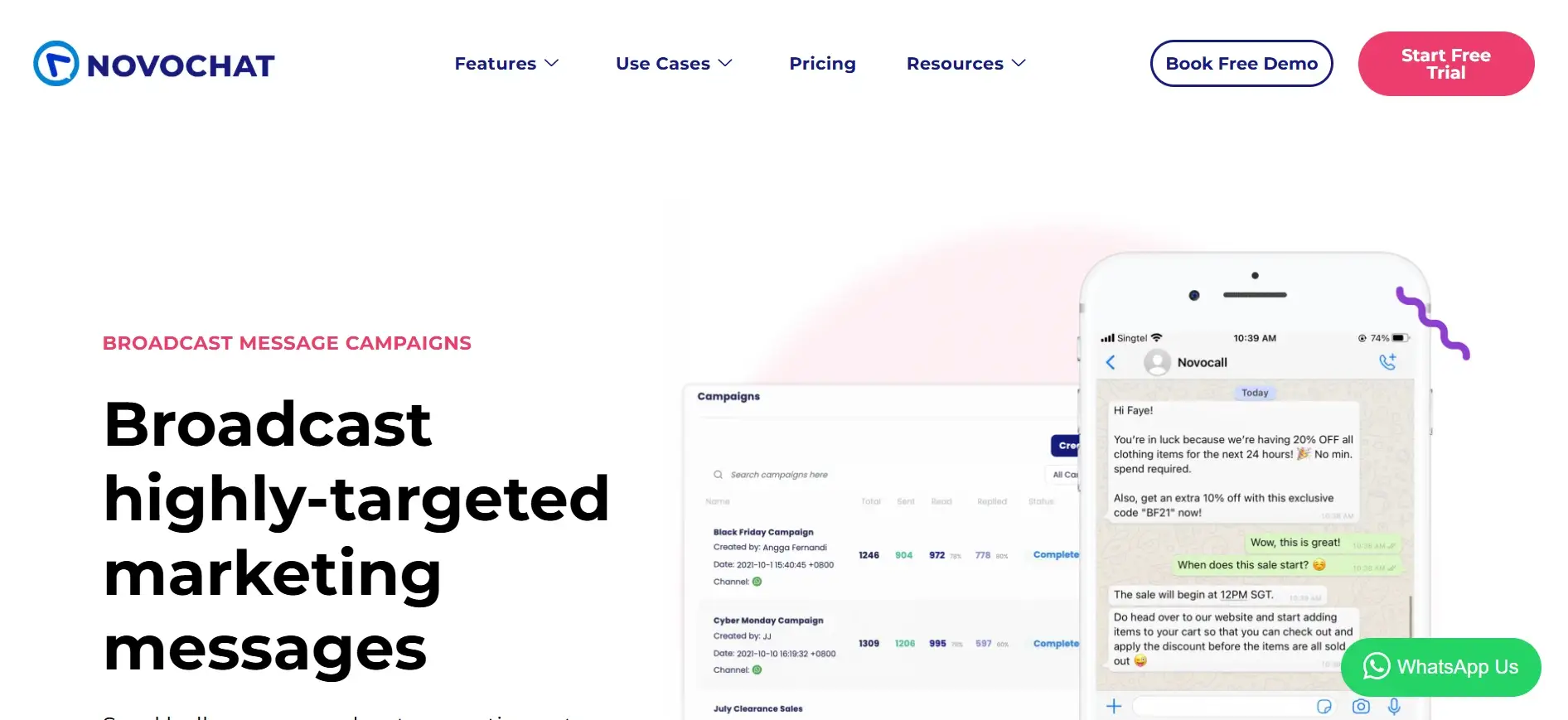 Ilustrasi Homepage WhatsApp Blast Software NovoChat Homepage WhatsApp Blast Software NovoChat