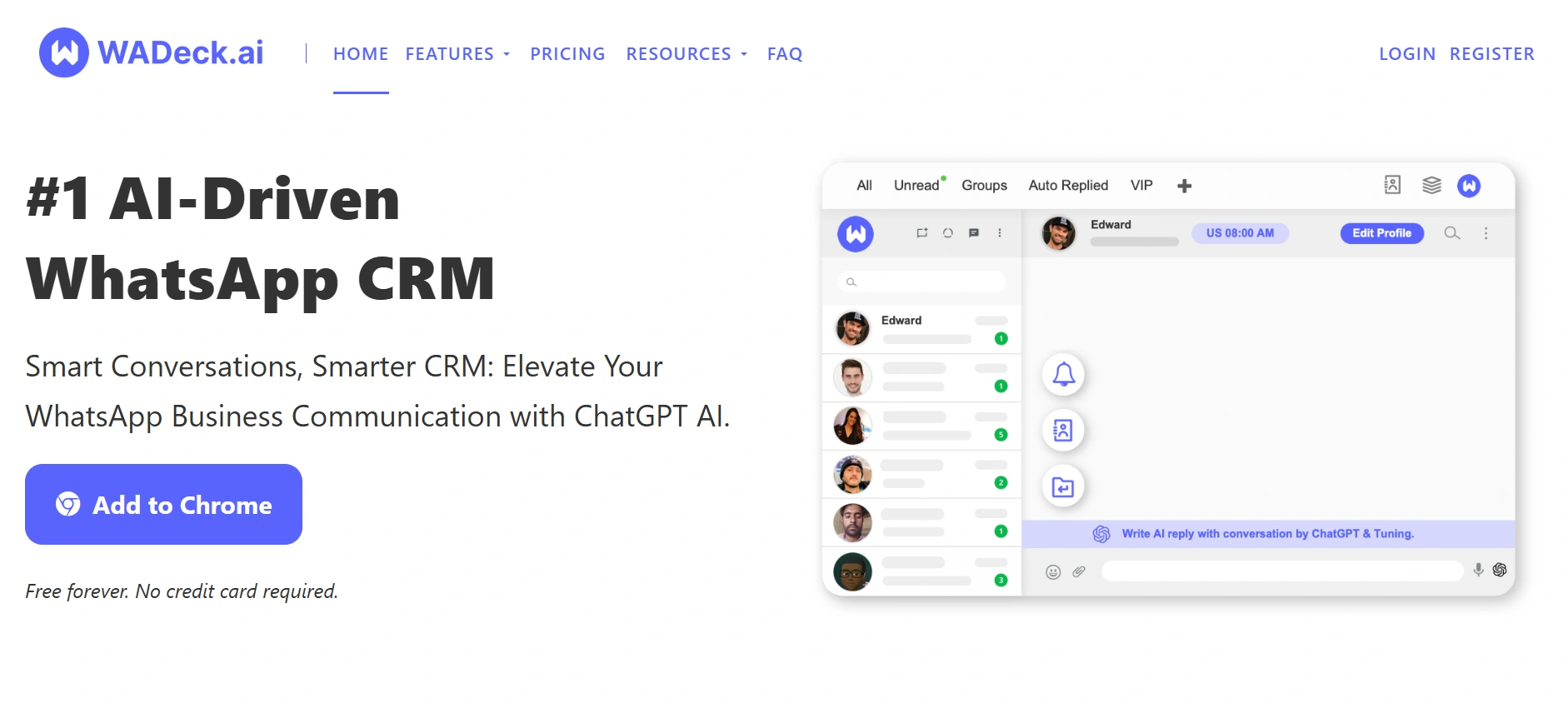 Tampilan Homepage WhatsApp Blast Software WADeck Homepage WhatsApp Blast Software WADeck
