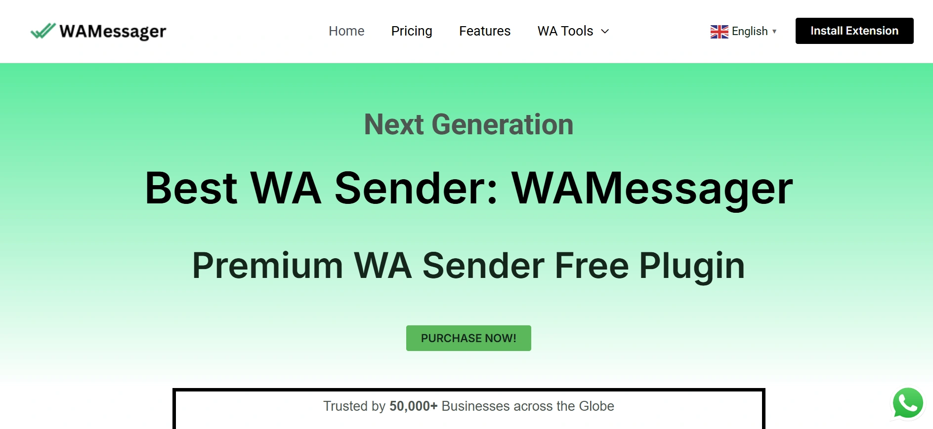 Tampilan Homepage WhatsApp Blast Software WAMessager Homepage WhatsApp Blast Software WAMessager