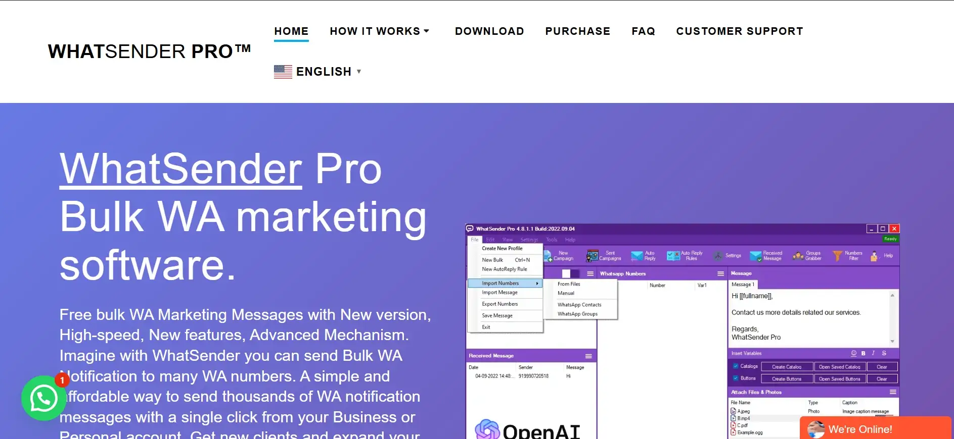 Ilustrasi Homepage WhatsApp Blast Software WhatSender Pro Homepage WhatsApp Blast Software WhatSender Pro