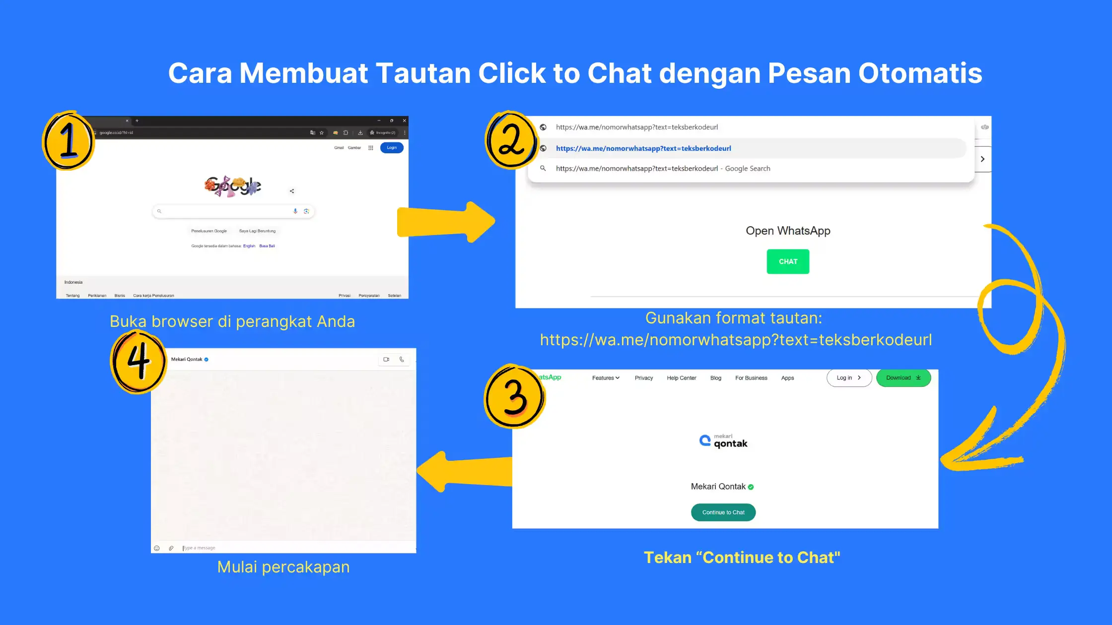 Cara Membuat Click to Chat WhatsApp dengan Pesan Otomatis