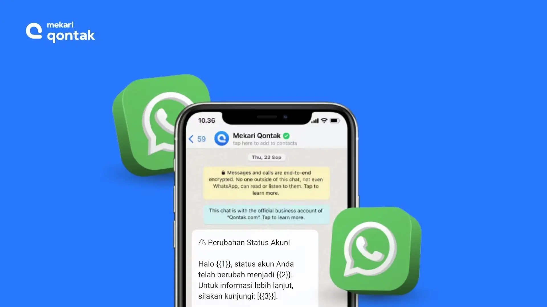 Contoh Template WhatsApp API - Pesan Notifikasi