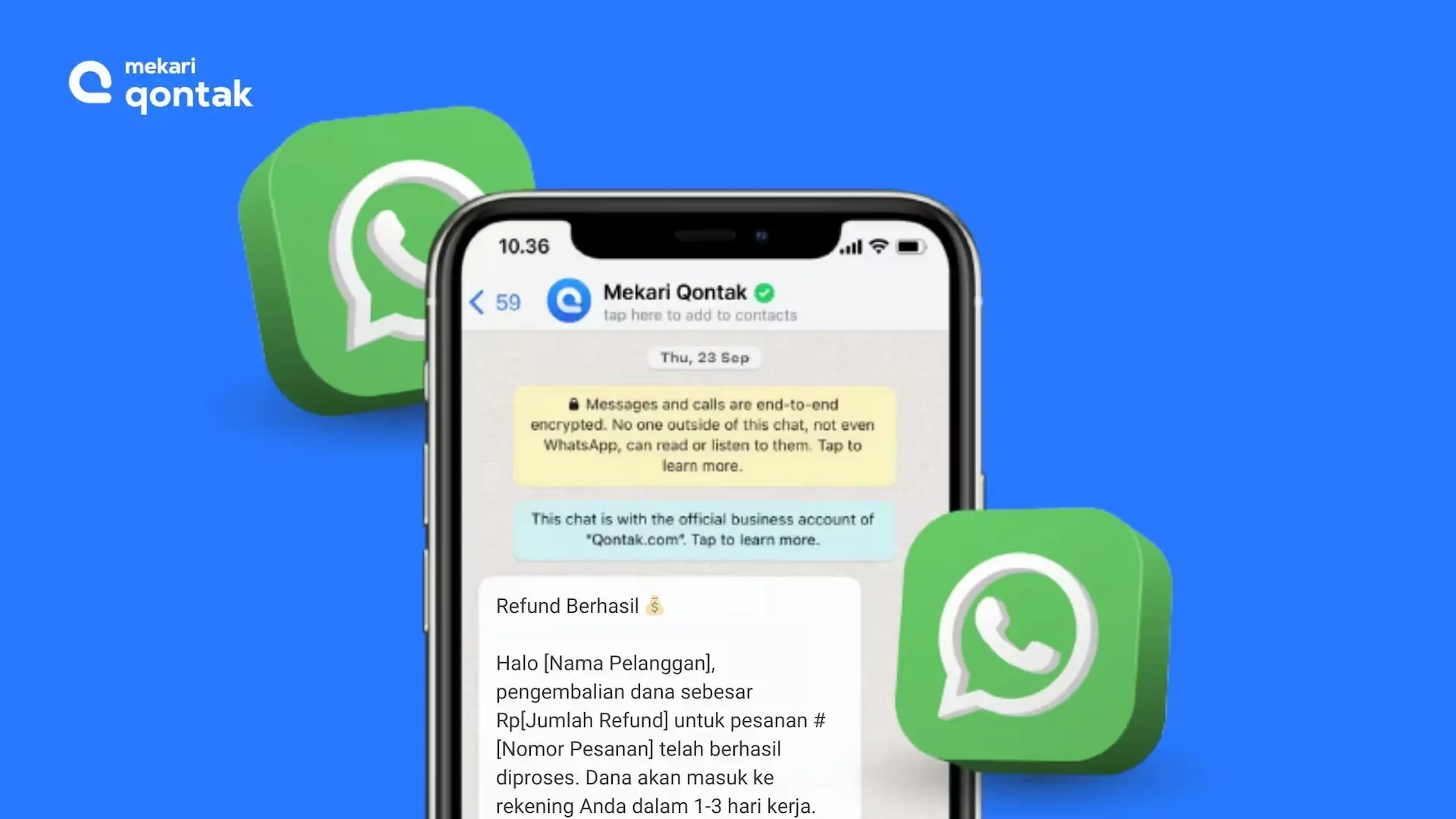 Contoh Template WhatsApp API - Pesan Transaksi