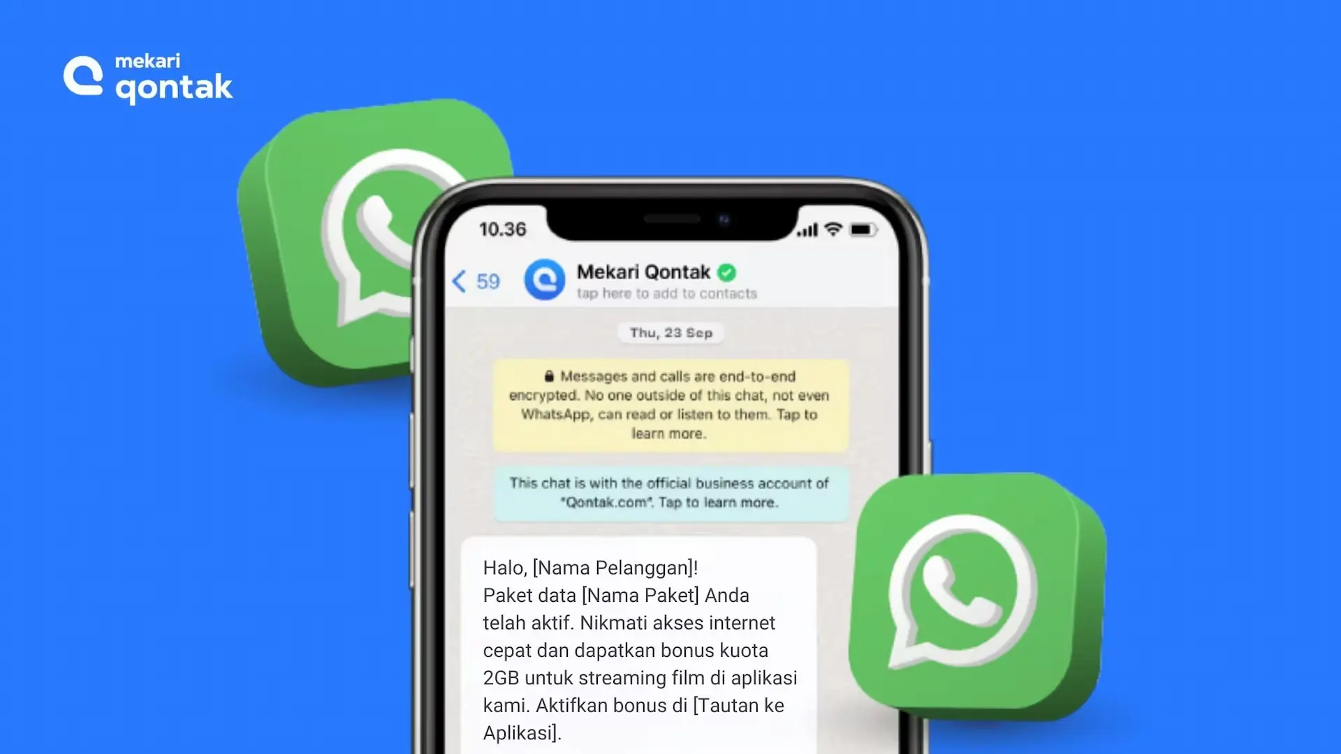 Contoh Template WhatsApp API - Utility + Marketing Conversation
