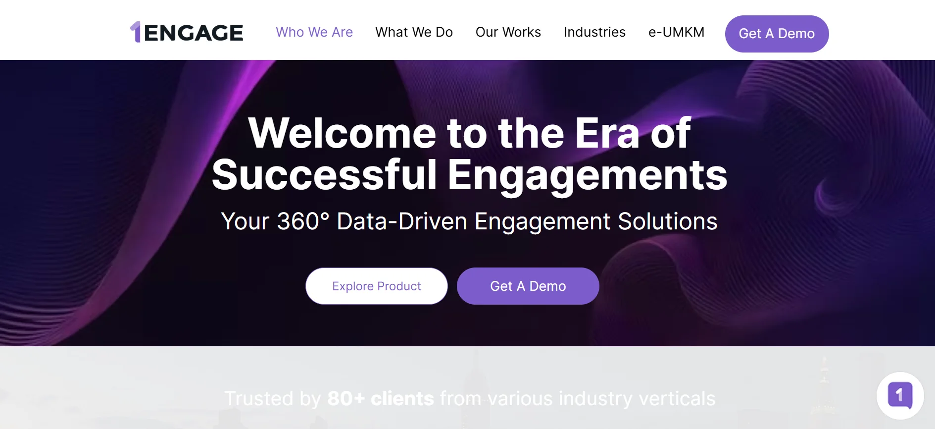 Tampilan Halaman Homepage WhatsApp OTP Service Terbaik 1ENGAGE Halaman Homepage WhatsApp OTP Service Terbaik 1ENGAGE