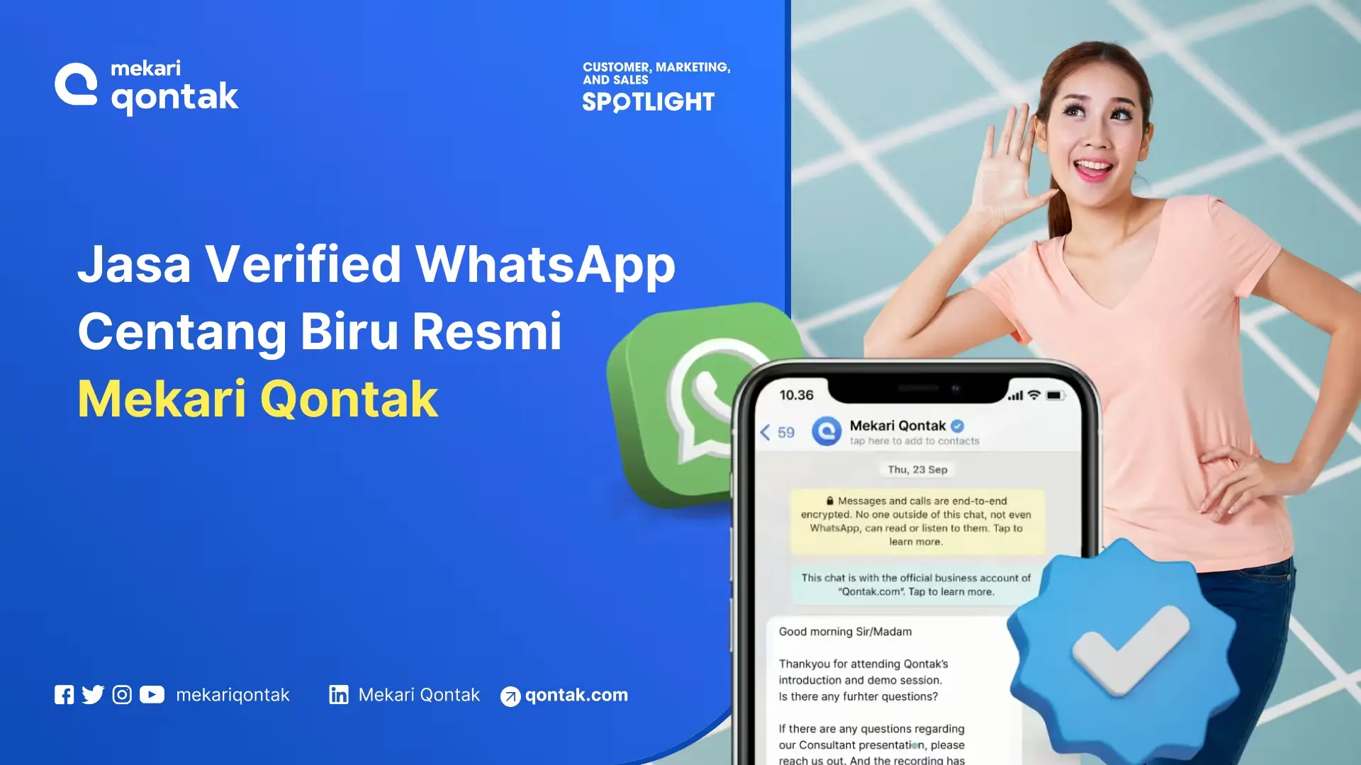 Jasa Verified WhatsApp Centang Biru Resmi Mekari Qontak