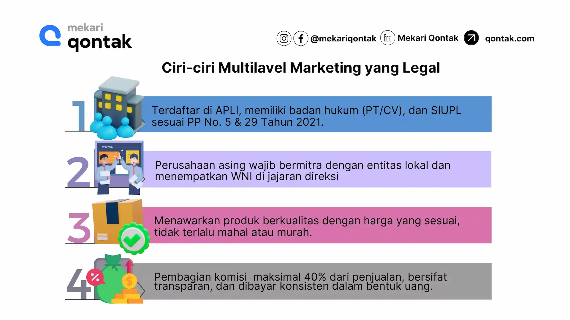 Ciri-ciri Multilavel Marketing yang Legal Ciri-ciri Multilevel Marketing yang Legal