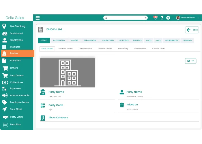 Dashboard Customer Insight Aplikasi Sales Rokok Delta Sales App