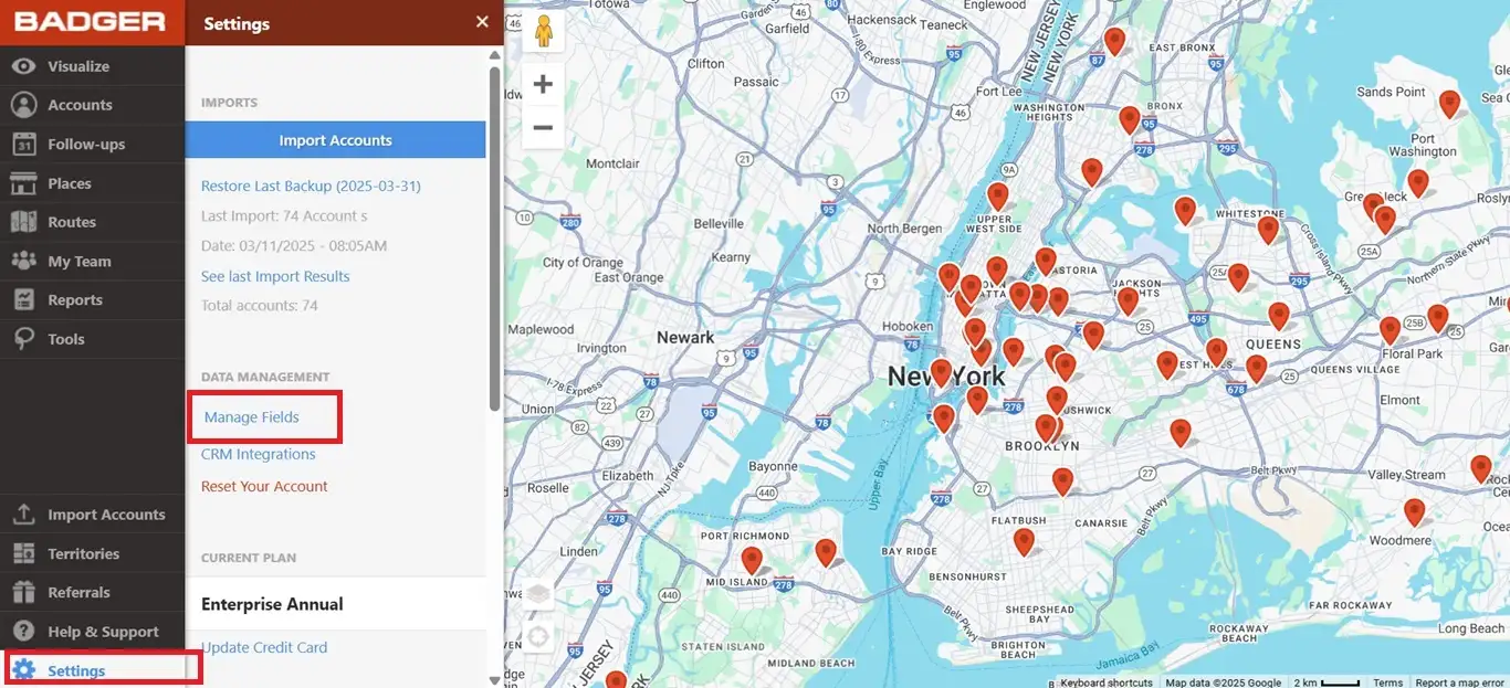 Tampilan Dashboard Custom Field Aplikasi Sales Mapping Badger Maps Dashboard Custom Field Aplikasi Sales Mapping Badger Maps