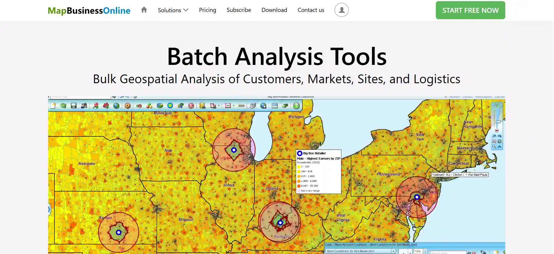 Tampilan Fitur Batch Analysis Tools Aplikasi Mapping Area MapBusinessOnline Fitur Batch Analysis Tools Aplikasi Mapping Area MapBusinessOnline