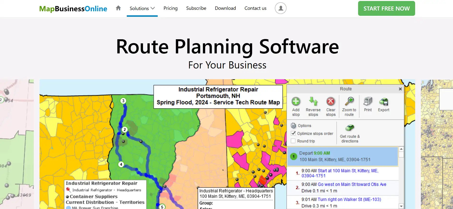 Tampilan Fitur Route Planning Aplikasi Mapping Area MapBusinessOnline Fitur Route Planning Aplikasi Mapping Area MapBusinessOnline