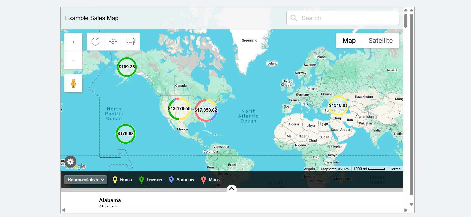 Tampilan Halaman Sales Map Aplikasi Mapping Area BatchGeo Halaman Sales Map Aplikasi Mapping Area BatchGeo