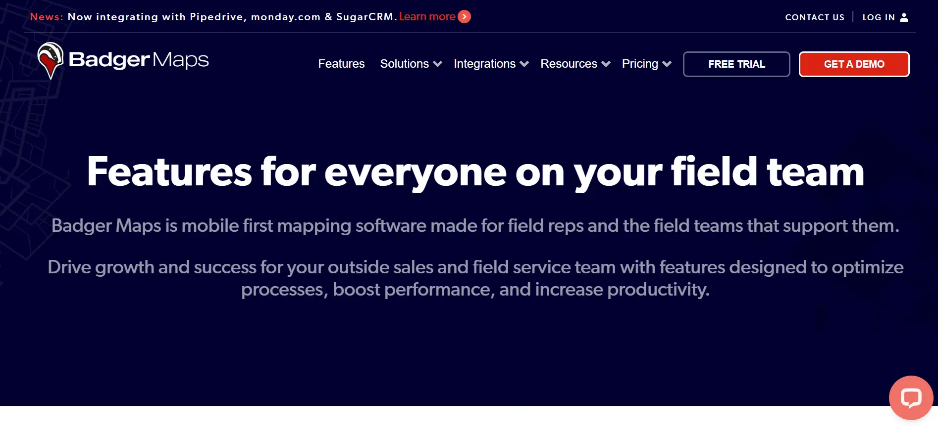 Tampilan Landing Page Sales Mapping Aplikasi Mapping Area Badger Maps Landing Page Sales Mapping Aplikasi Mapping Area Badger Maps