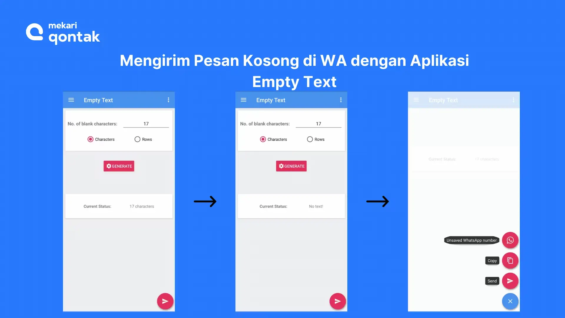 Mengirim Pesan Kosong di WA dengan Aplikasi Empty Text