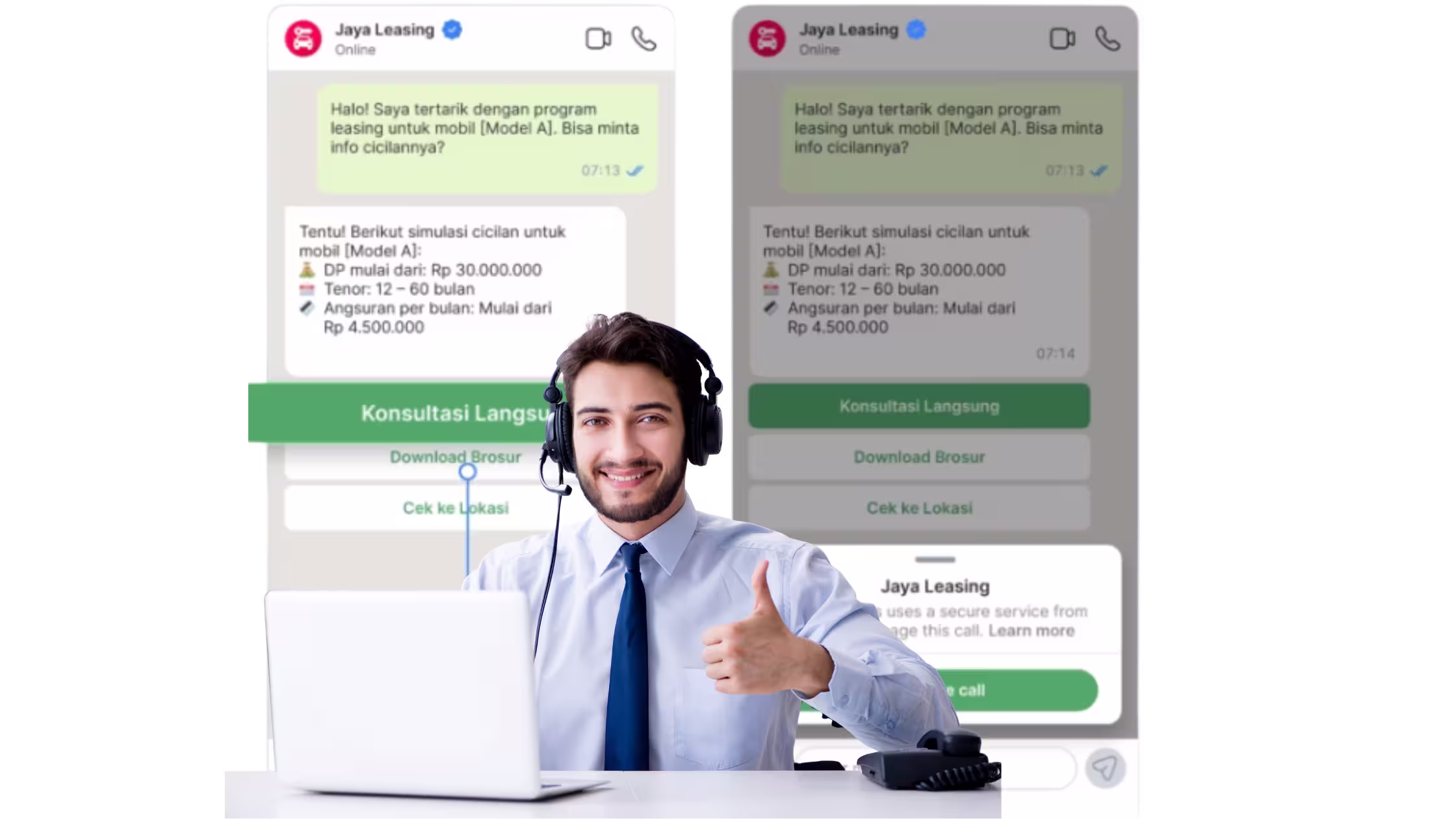 WhatsApp Voice Call untuk Penjualan dan Konsultasi
