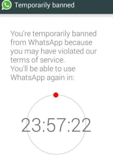 Banned WhatsApp Aero