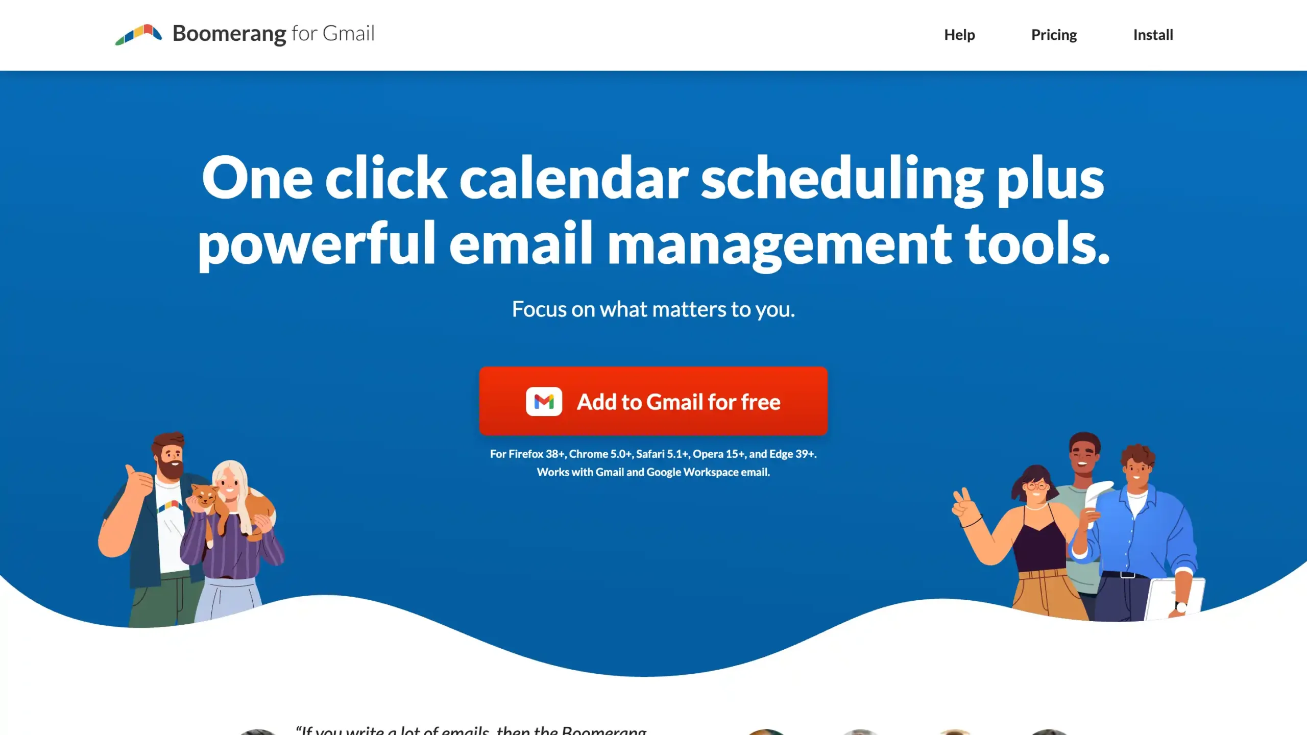 Landing Page Boomerang Boomerang-Sales Enablement Tools