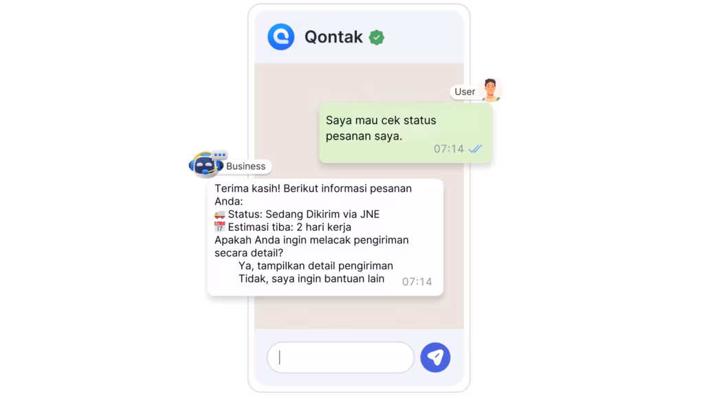 Ilustrasi Omnichannel Mekari Qontak via Chatbot