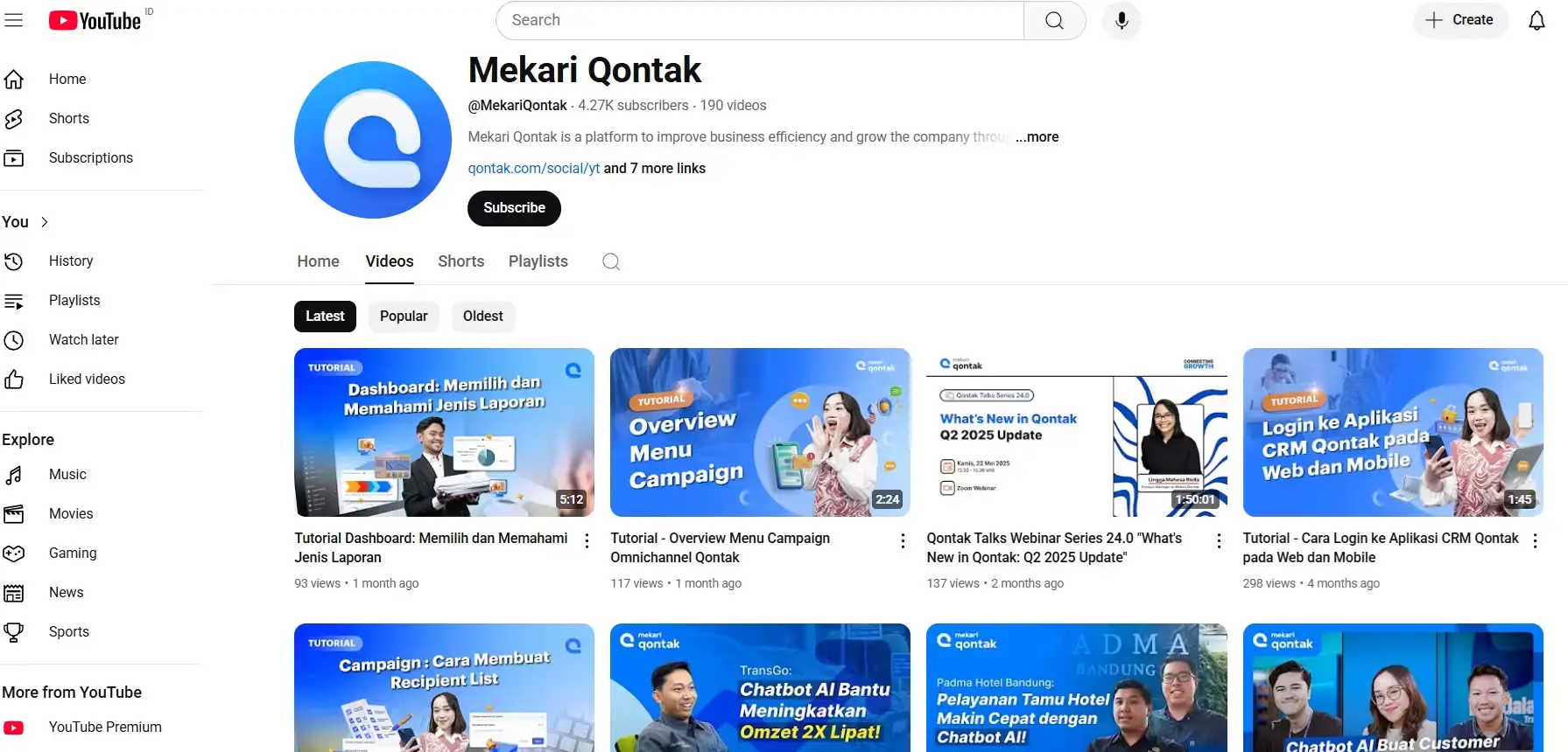 Contoh Konten Digital YouTube Contoh Konten Digital YouTube