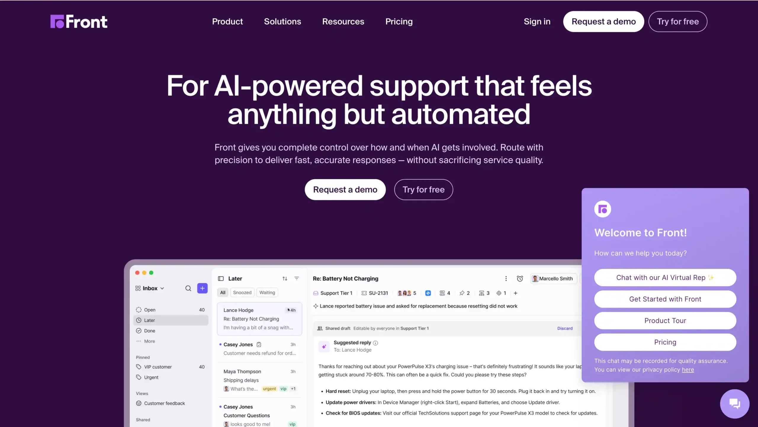 Front_Engagement Management Software