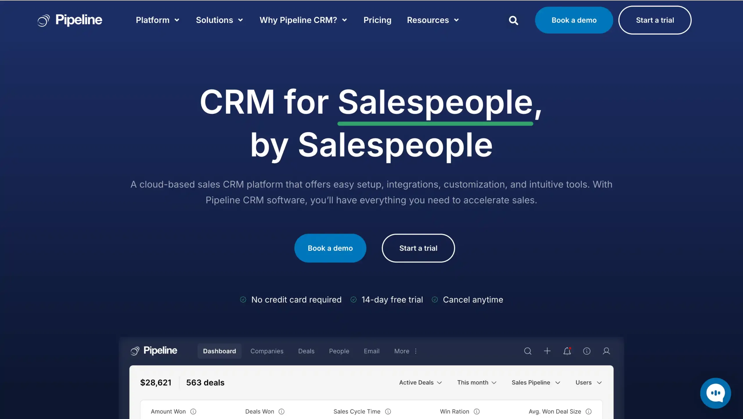 Landing Page Pipeline CRM Pipeline CRM-Sales Enablement Tools