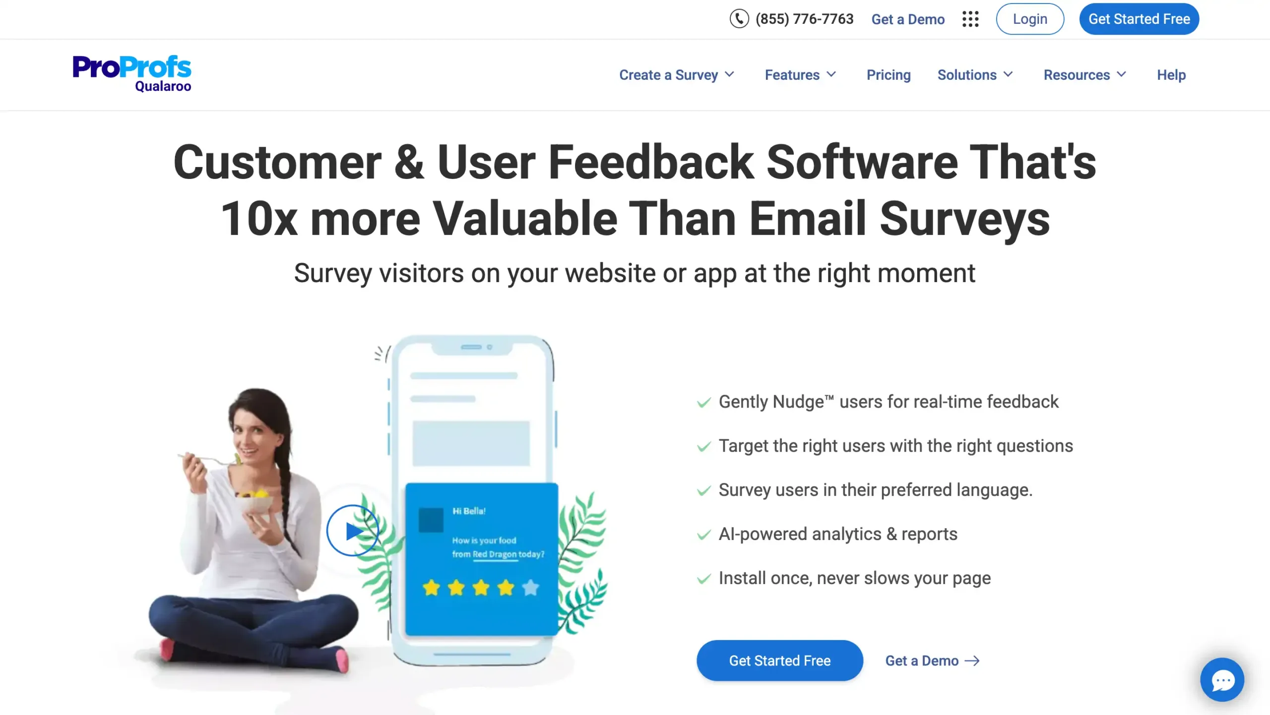 Landing Page Qualaroo Feedback Management System_Qualaroo