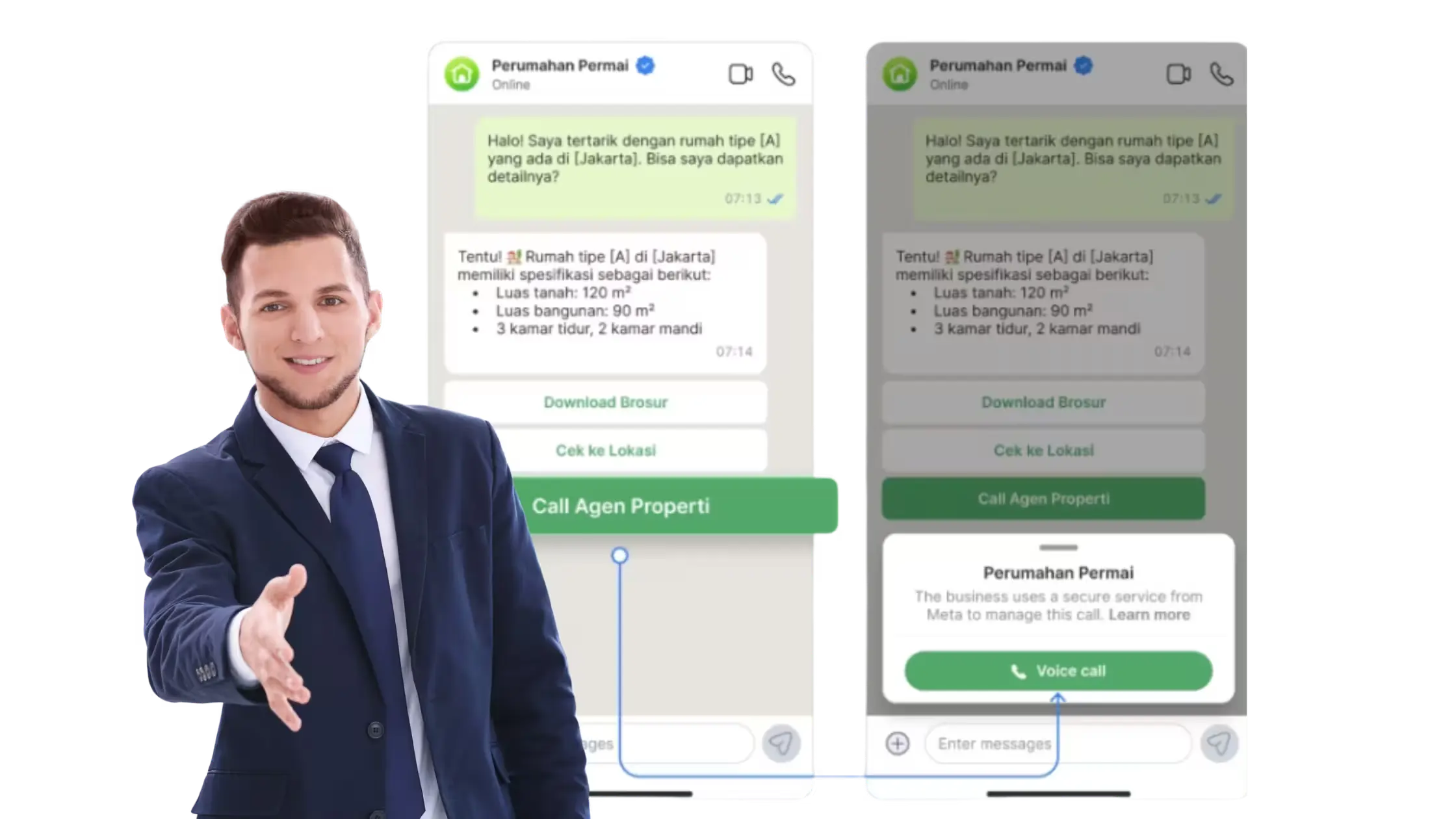 Ilustrasi WhatsApp Voice Call untuk Lead Generation WhatsApp Voice Call untuk Lead Generation