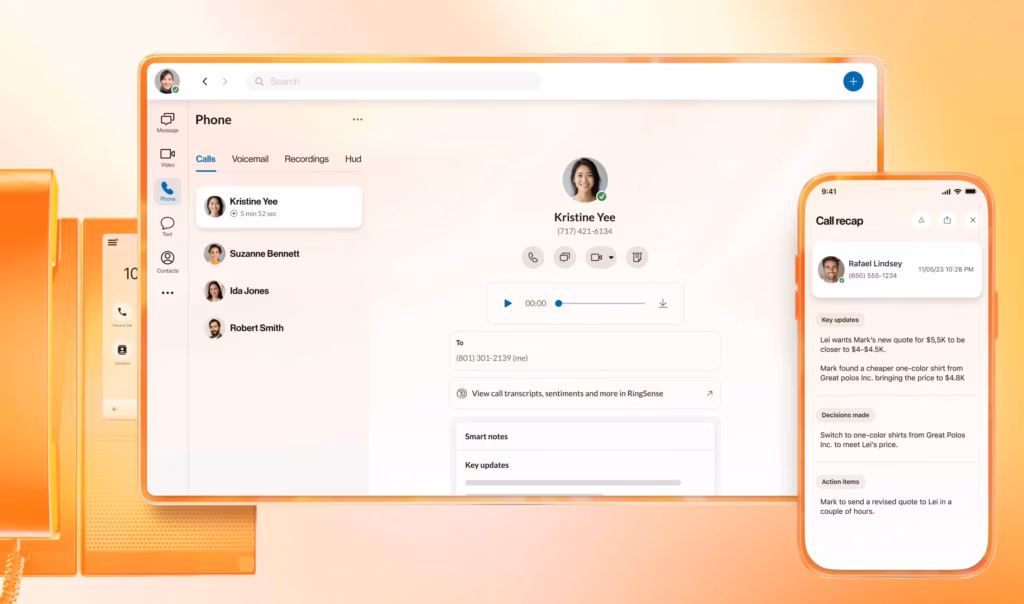 Gambar Dashboard Aplikasi VoIP RingCentral