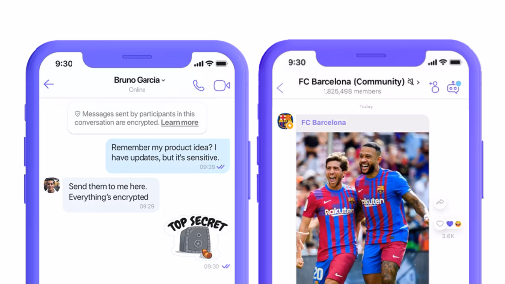 Gambar tampilan aplikasi VoIP Viber
