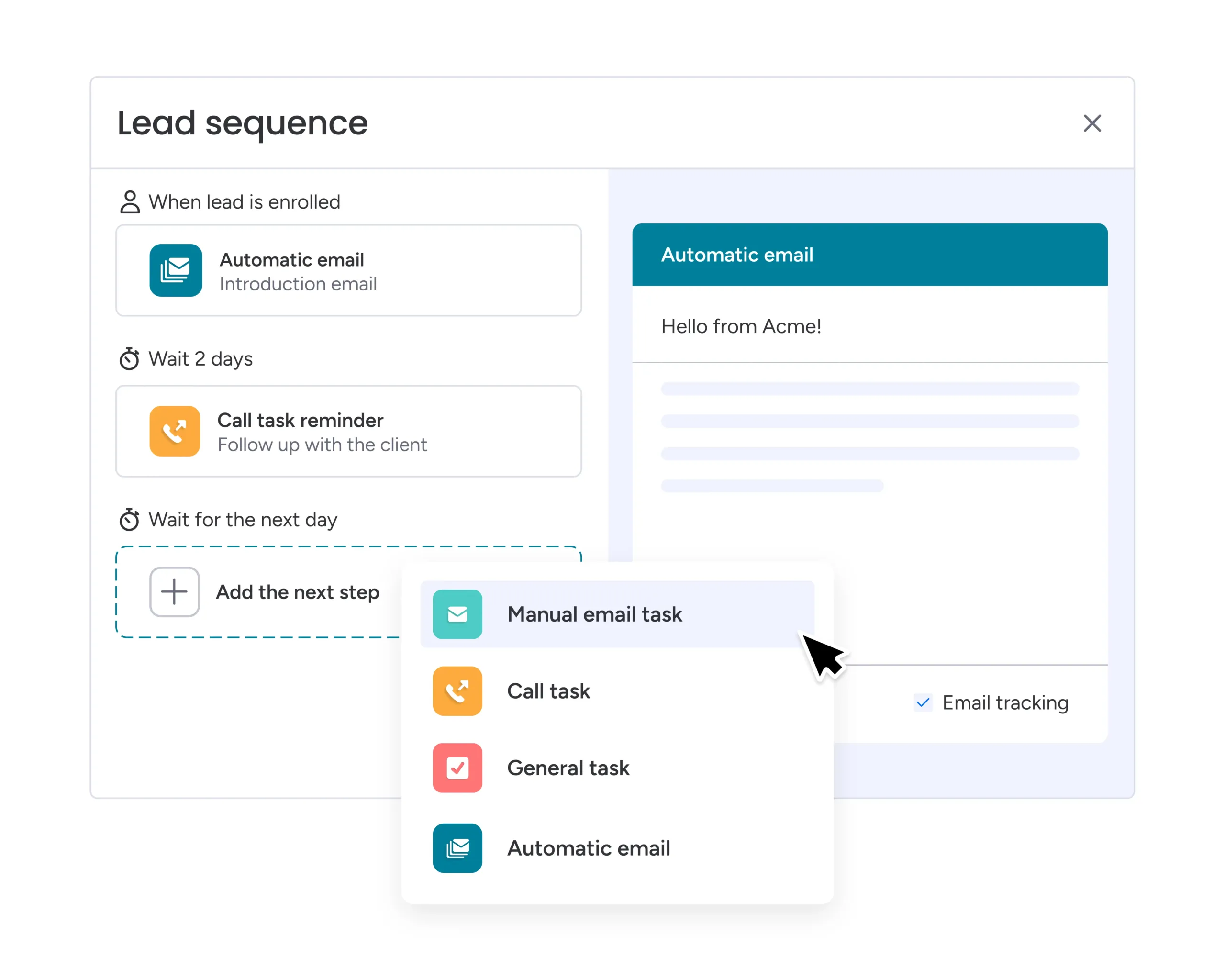 Dashboard Lead Sequence Monday CRM
