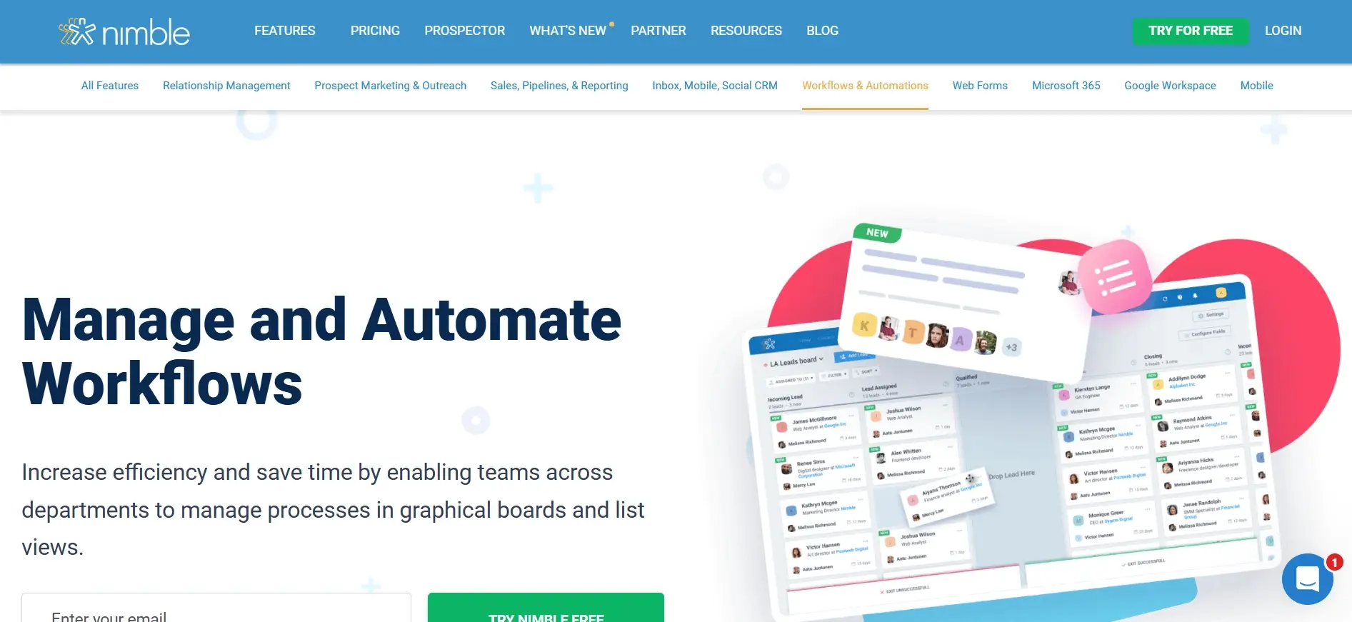 Halaman Fitur Otomasi Workflow Aplikasi CRM Nimble CRM