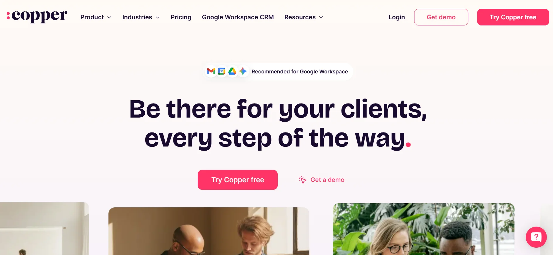 Homepage Aplikasi CRM Copper CRM